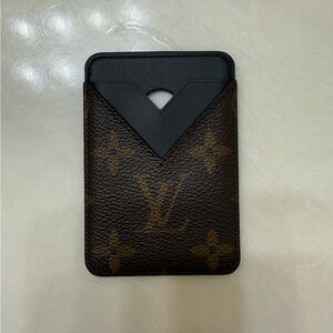 Louis Vuitton Black Leather Magnetic Card Holder
